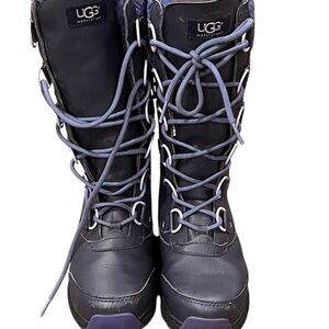 UGG Women's Dark Blue Waterproof Snow Boots, Size 5